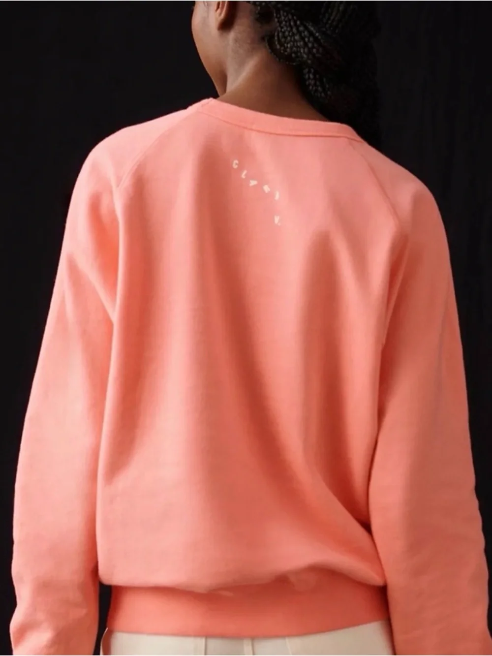 Clare V Coral 'Discothèque' Crewneck Sweatshirt - Picture 2 of 7